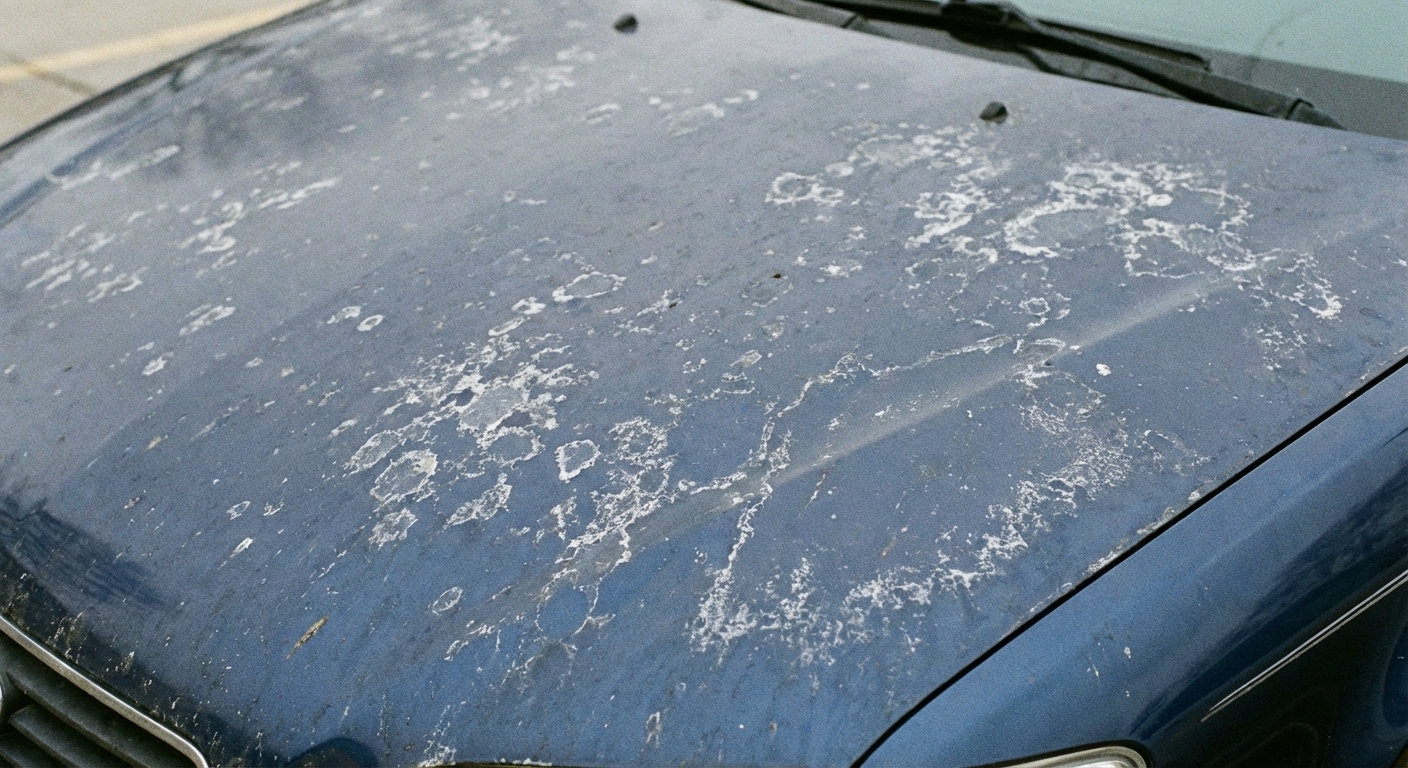 Water spot etching damage